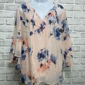 I.N. Studio Sheer Blouse Camisole Extra Large